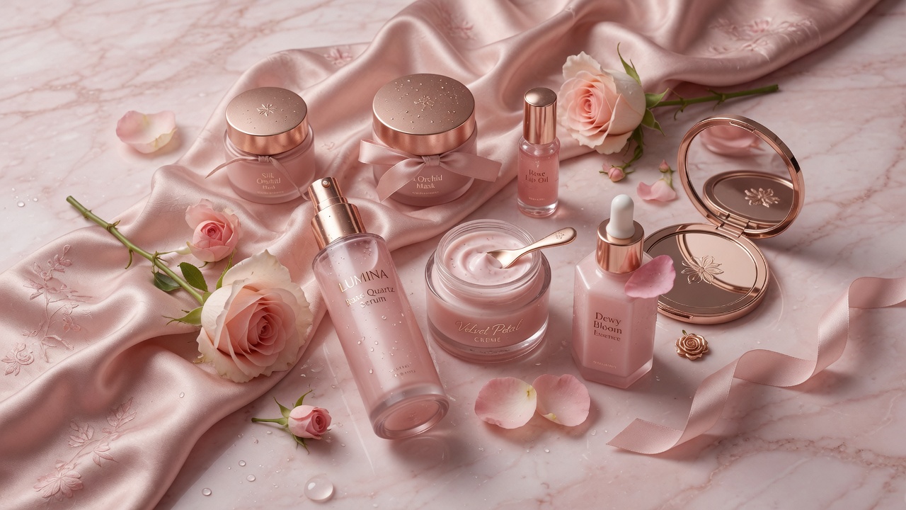 Close-up of hands applying luxurious cream